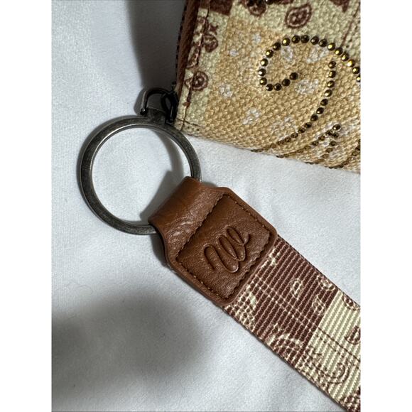 Wrangler Bandana Paisley Print Zip Around Wristlet Wallet Brown Shimmer NWT NEW - Picture 4 of 9